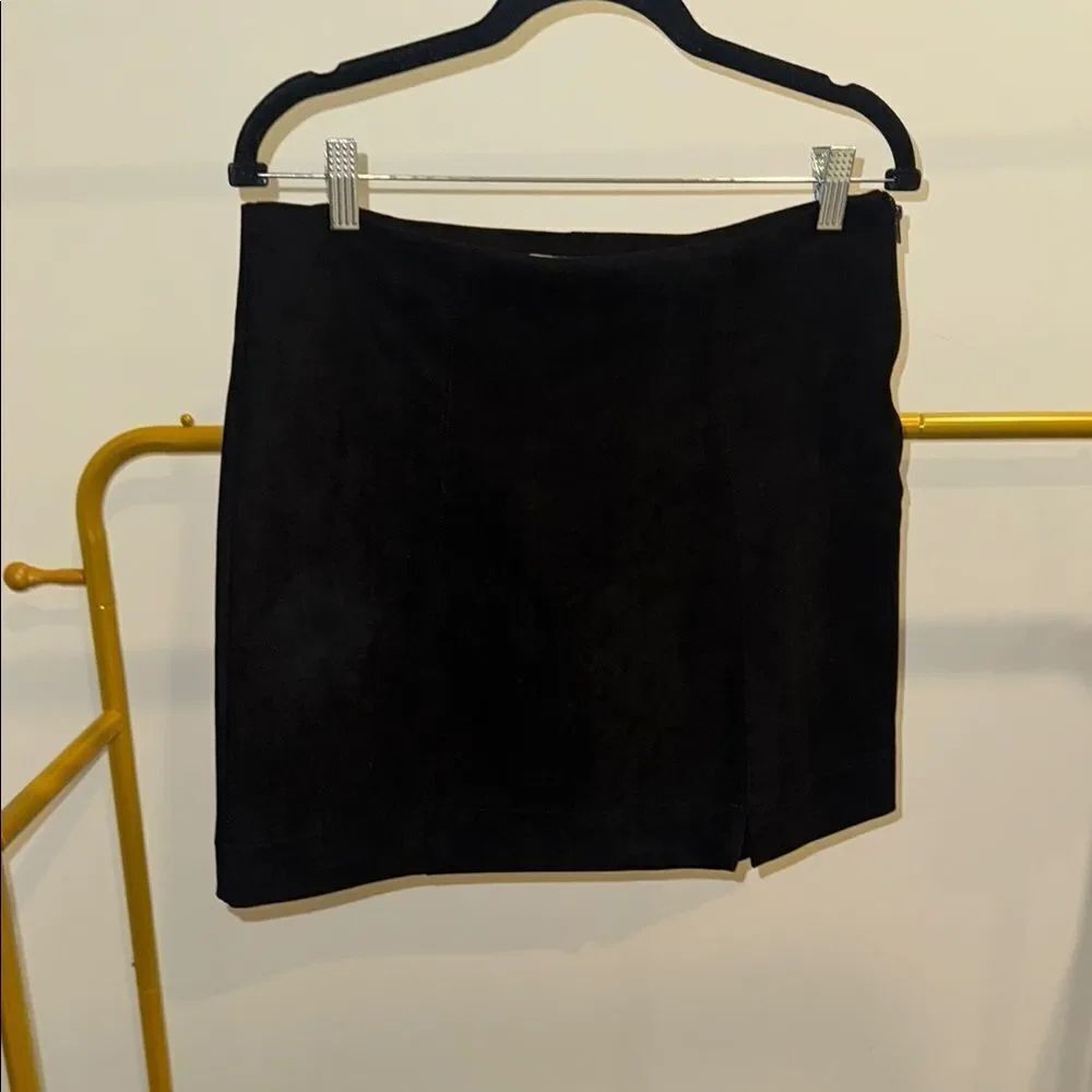 Black Suede Mini Skirt